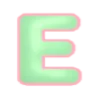 💚 Эмодзи «Зелёные буквы с розовым» для Telegram
