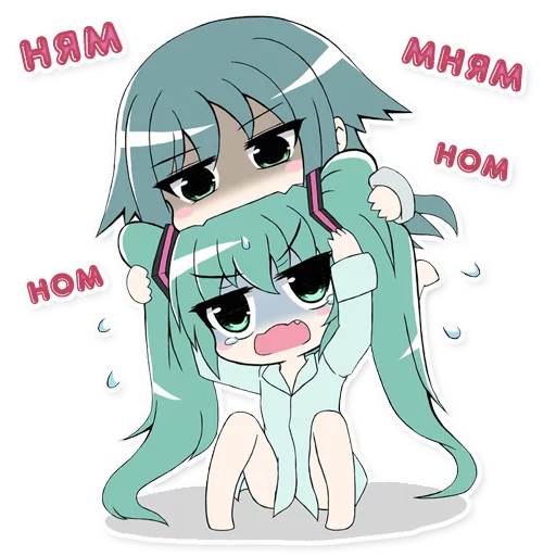 Стикерпак Green Tea Neko для Telegram — скачать