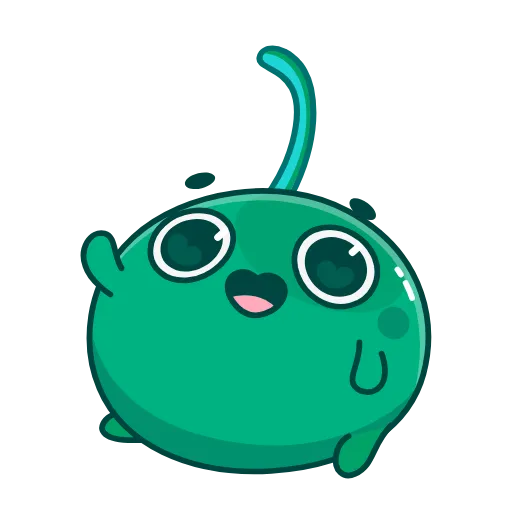 👋 Стикер «Green Cherry» для Telegram
