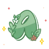 Эмодзи green cute doodle для Telegram — скачать