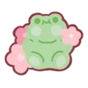🐸 Эмодзи «૮꒰ ｡っ -｡꒱ఎ ⃝ ⊹ ◜ ♡ 𝅭» для Telegram