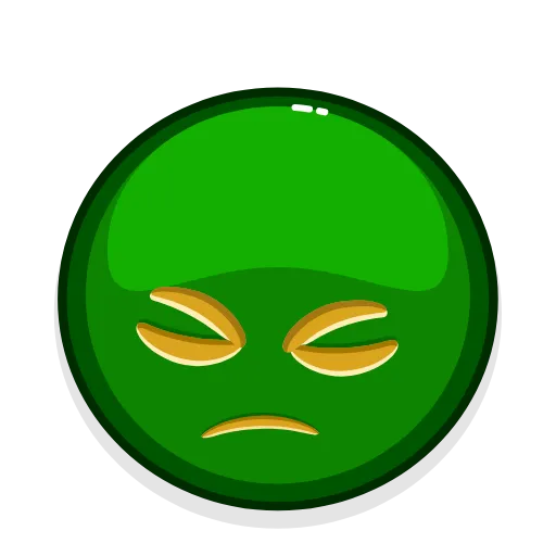 😤 Стикер «Green Emoji» для Telegram