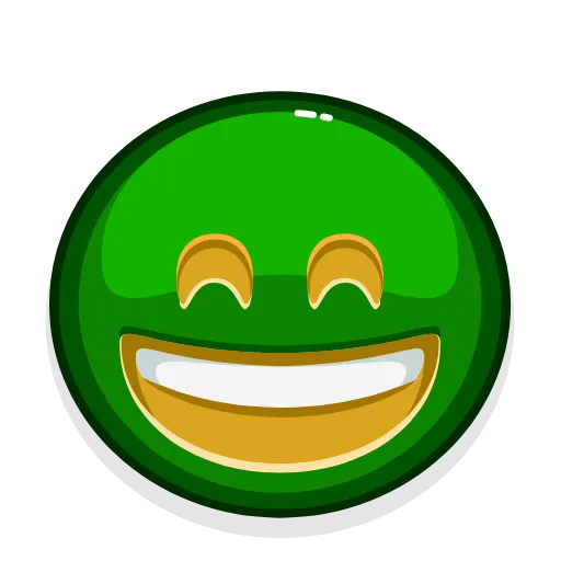 😄 Стикер «Green Emoji» для Telegram