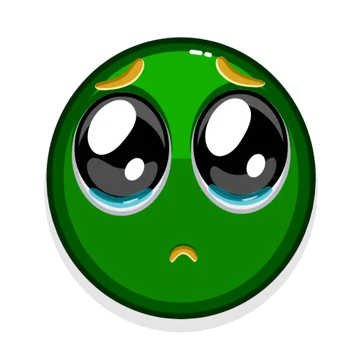 🥺 Стикер «Green Emoji» для Telegram