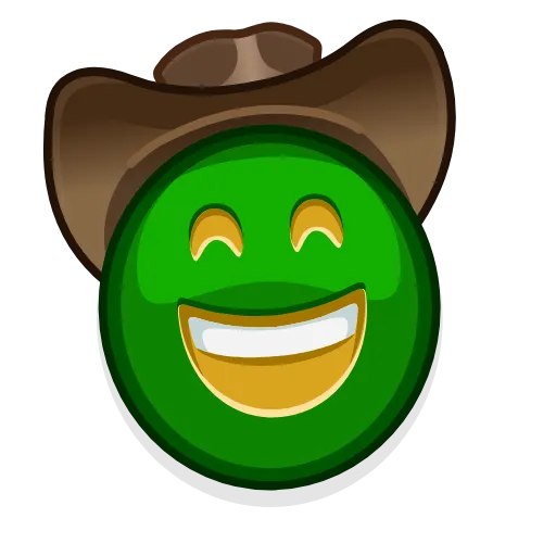 🤠 Стикер «Green Emoji» для Telegram