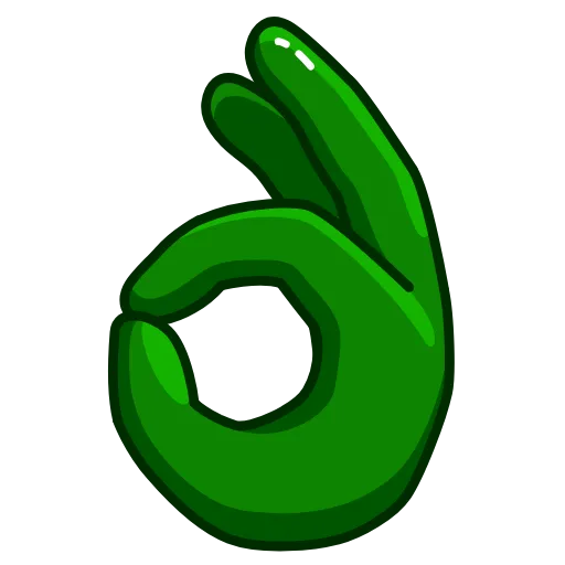 👌 Стикер «Green Emoji» для Telegram