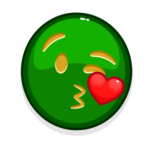 😘 Стикер «Green Emoji» для Telegram