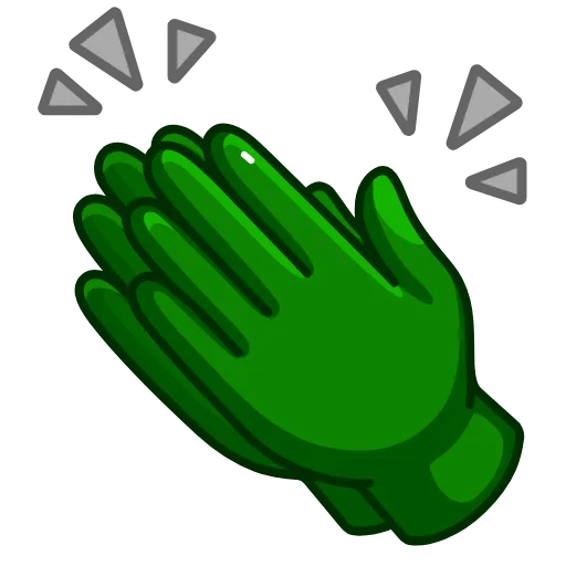 👏 Стикер «Green Emoji» для Telegram