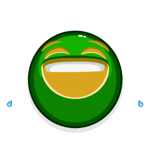 😂 Стикер «Green Emoji» для Telegram