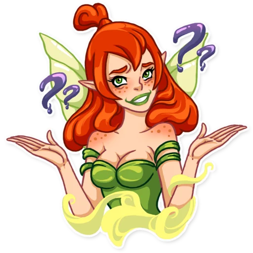 ❓ Стикер «Green Fairy» для Telegram