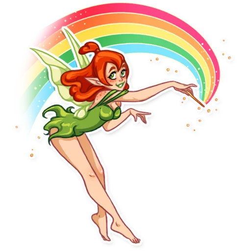 🌈 Стикер «Green Fairy» для Telegram