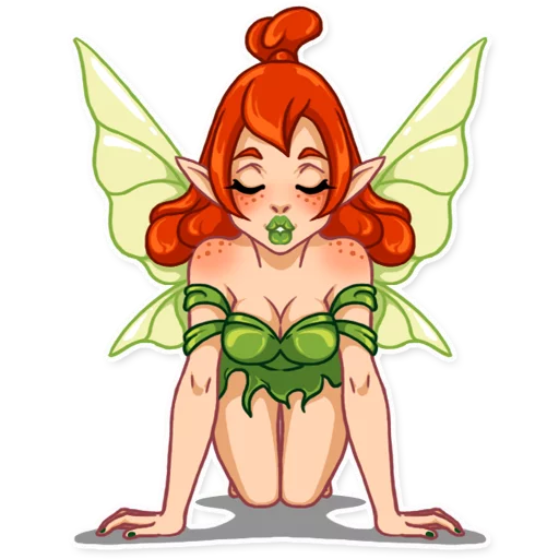 💋 Стикер «Green Fairy» для Telegram