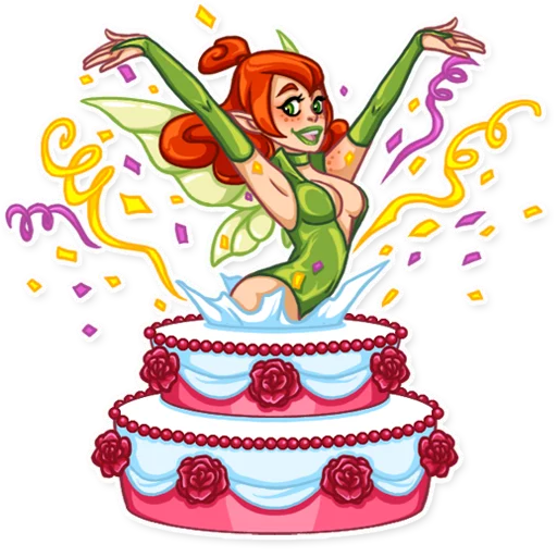 🎂 Стикер «Green Fairy» для Telegram