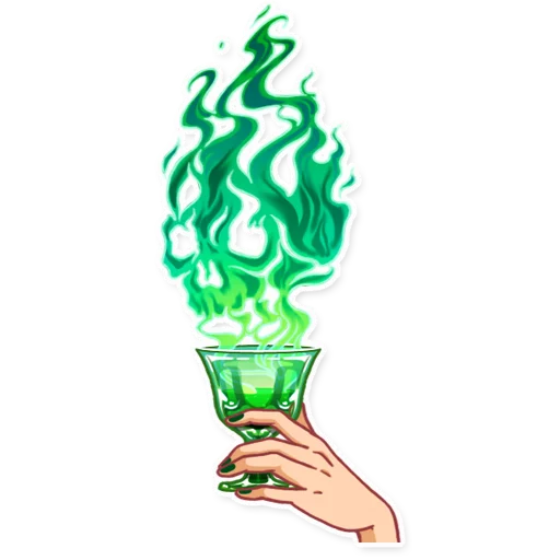 💀 Стикер «Green Fairy» для Telegram