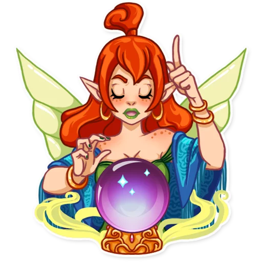 🔮 Стикер «Green Fairy» для Telegram