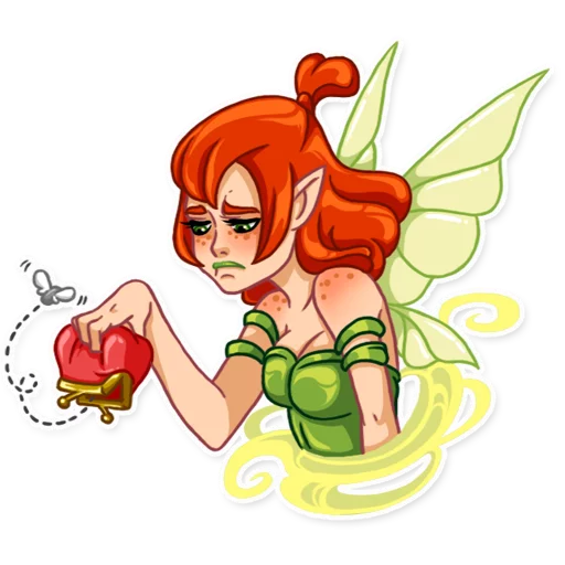 💸 Стикер «Green Fairy» для Telegram