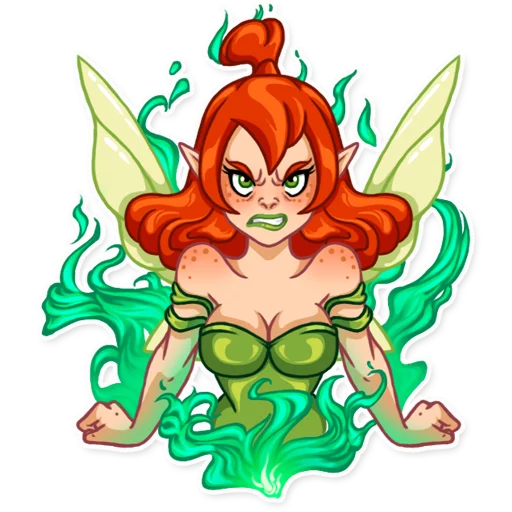😡 Стикер «Green Fairy» для Telegram