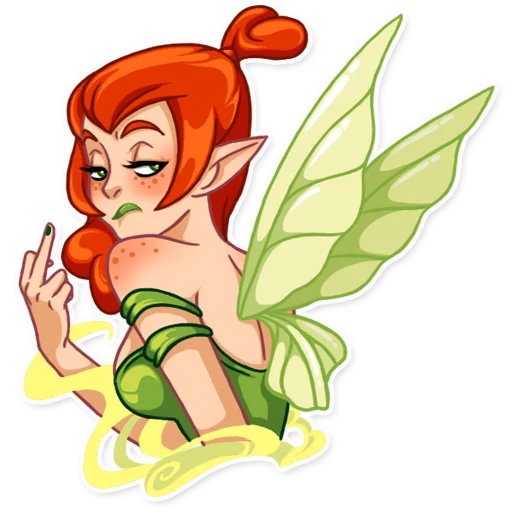 🖕 Стикер «Green Fairy» для Telegram