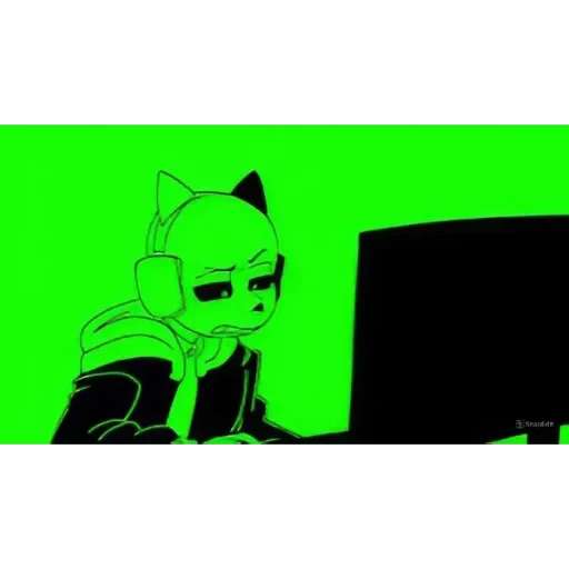 🤨 Стикер «Green Sans» для Telegram