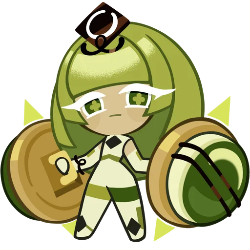 🍵 Стикер «Green Tea Mousse Cookie» для Telegram