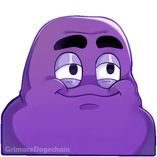 😊 Стикер «Grimace DogeChain» для Telegram