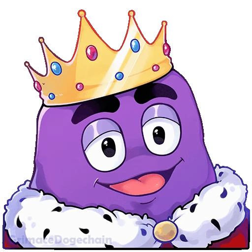 👑 Стикер «Grimace DogeChain» для Telegram