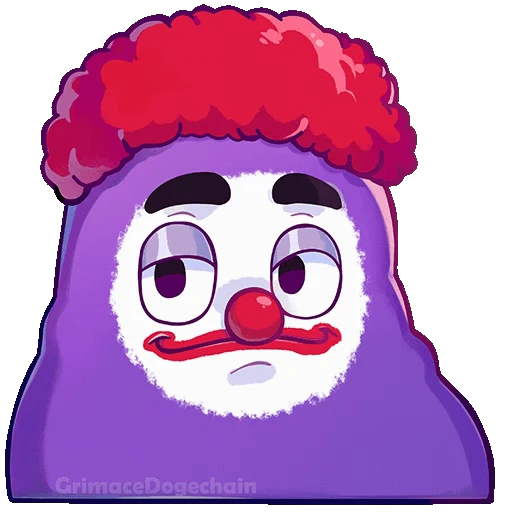 🤡 Стикер «Grimace DogeChain» для Telegram