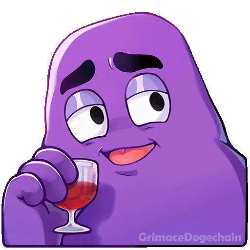 🍷 Стикер «Grimace DogeChain» для Telegram
