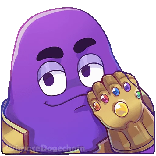 💥 Стикер «Grimace DogeChain» для Telegram