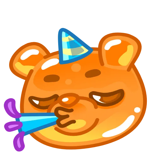 🥳 Стикер «Gummy Bear Emoji» для Telegram