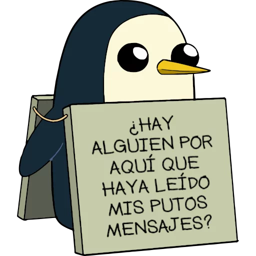 ❓ Стикер «Gunter (Hora de aventuras) - Frases» для Telegram
