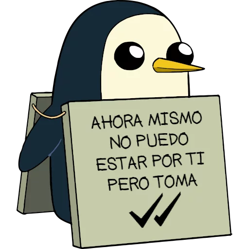 🐧 Стикер «Gunter (Hora de aventuras) - Frases» для Telegram
