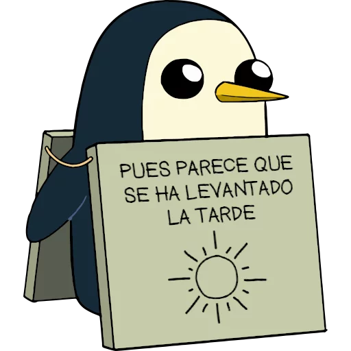 🐧 Стикер «Gunter (Hora de aventuras) - Frases» для Telegram