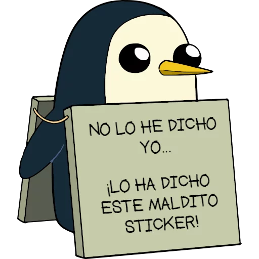🐧 Стикер «Gunter (Hora de aventuras) - Frases» для Telegram