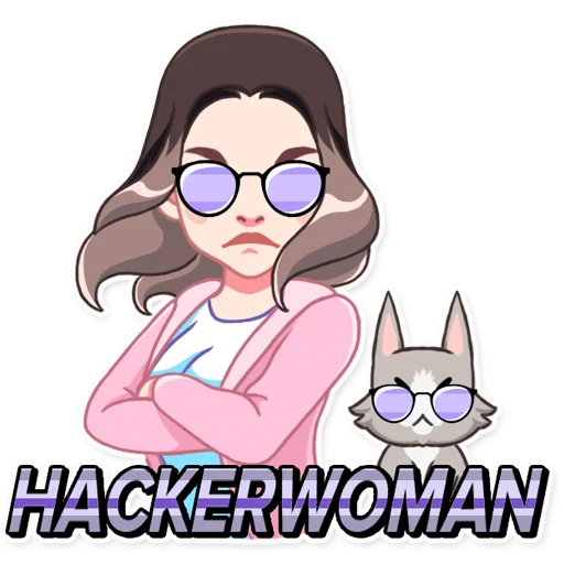 😎 Стикер «Hackerwoman» для Telegram