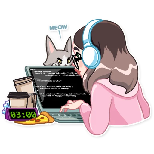 🤓 Стикер «Hackerwoman» для Telegram