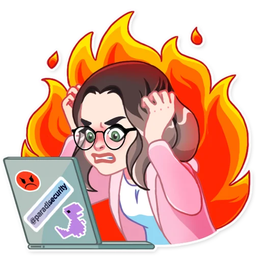 😡 Стикер «Hackerwoman» для Telegram