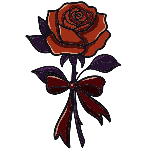 🌹 Эмодзи «Бордовые» для Telegram