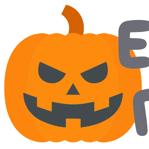 🎃 Эмодзи «Хэллоуин - иконки и буквы» для Telegram