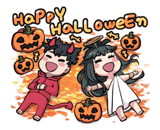 Стикерпак Halloween with You для Telegram — скачать