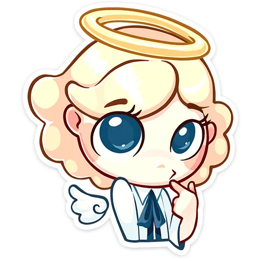 😇 Стикер «Нимб и Рожки» для Telegram