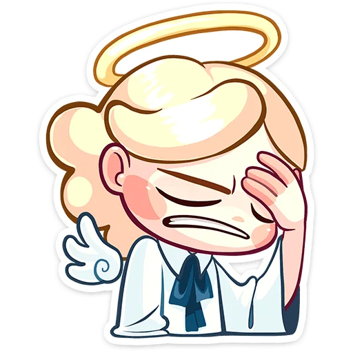 😆 Стикер «Нимб и Рожки» для Telegram
