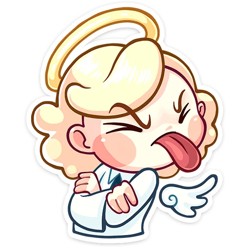 🤔 Стикер «Нимб и Рожки» для Telegram