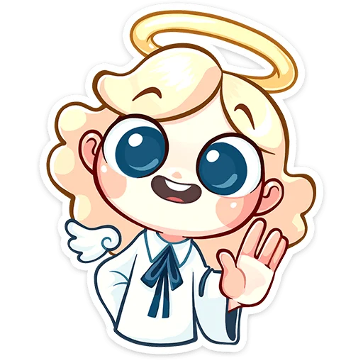 Стикерпак Нимб и Рожки для Telegram — скачать