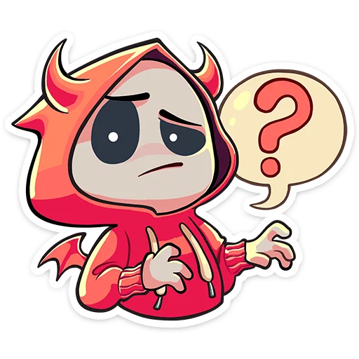 🤗 Стикер «Нимб и Рожки» для Telegram