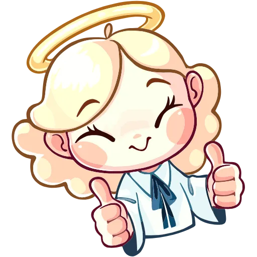 👍 Эмодзи «Нимб и Рожки» для Telegram