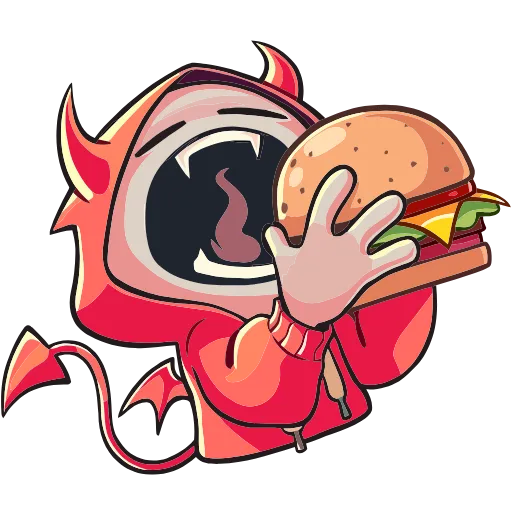 🍔 Эмодзи «Нимб и Рожки» для Telegram
