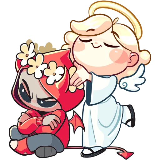 🥰 Эмодзи «Нимб и Рожки» для Telegram