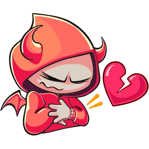💔 Эмодзи «Нимб и Рожки» для Telegram