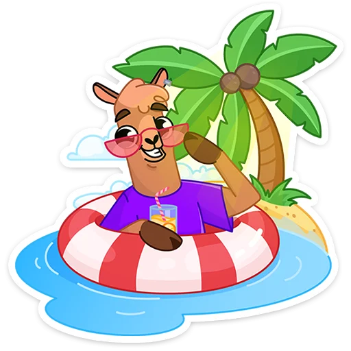 🏖 Стикер «Альпака Халви» для Telegram